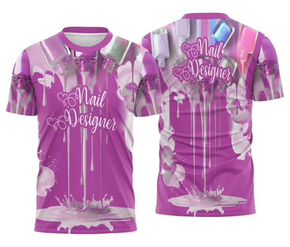 Arte para Camiseta de Nail Designer | Doces Desenhos