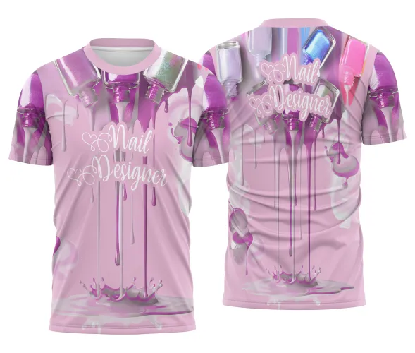 Arte para Camiseta de Nail Designer | Doces Desenhos