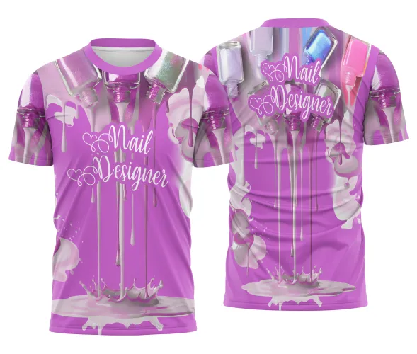 Arte para Camiseta de Nail Designer | Doces Desenhos