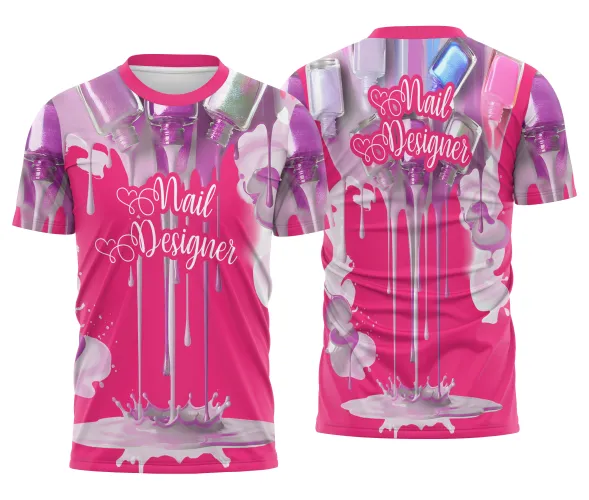 Arte para Camiseta de Nail Designer | Doces Desenhos