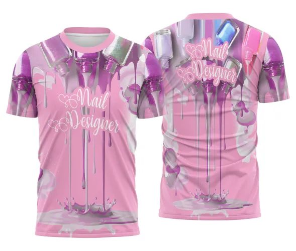 Arte para Camiseta de Nail Designer | Doces Desenhos