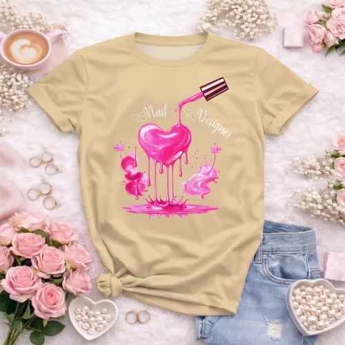 Arte para Camiseta de Nail Designer | Doces Desenhos