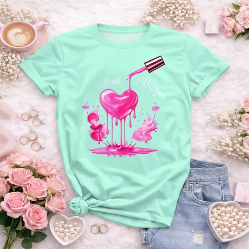 Arte para Camiseta de Nail Designer | Doces Desenhos