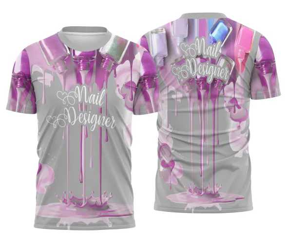Arte para Camiseta de Nail Designer | Doces Desenhos