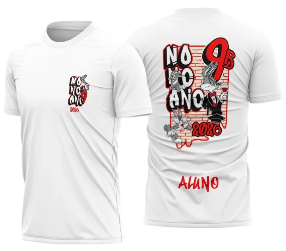 Arte para Camiseta Nono Ano Perna Longa Escolar