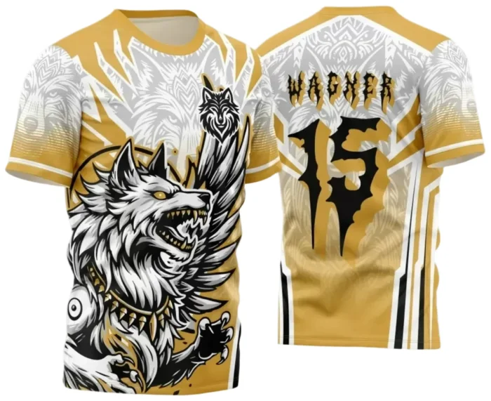 Arte para Estampa de Camiseta Escolar 2025 – Interclasse 2025 - Tema de Lobo