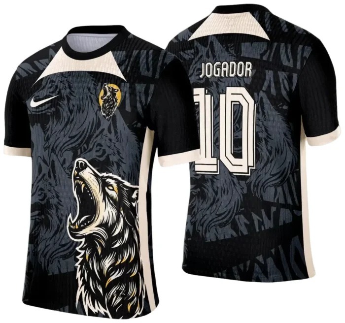 Arte para Estampa de Camiseta Escolar 2025 – Interclasse 2025 - Tema de Lobo