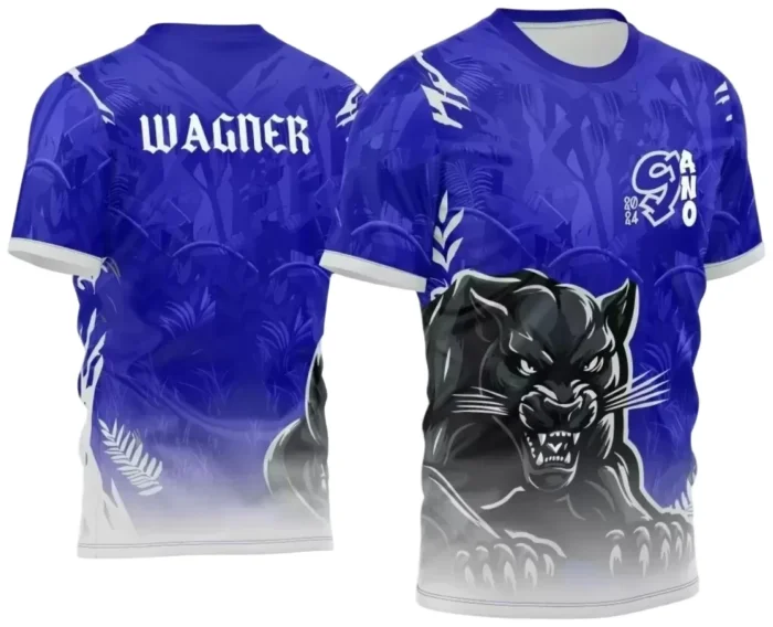 Arte para Estampa de Camiseta Escolar 2025 – Interclasse 2025 - Tema de Pantera 