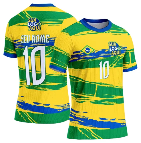 Arte torcida Brasil rumo ao hexa, ideal para camiseta personalizada de torcedor brasileiro.