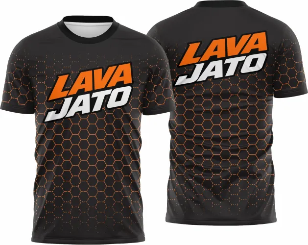 Camisa profissional com logo no peito e estampa grande nas costas em design moderno para uniformes de lava rápido, perfeita para destacar a equipe com estilo e identidade visual marcante.