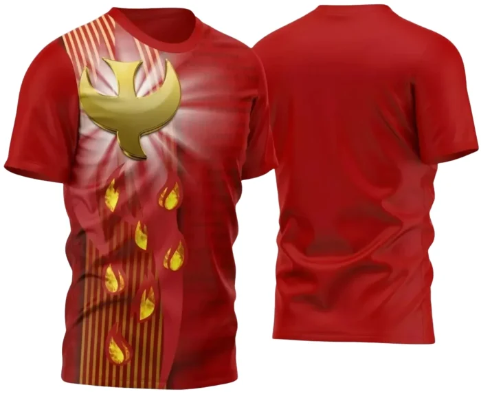 Arte Vetor Camisa Religião - Crisma Divino Dourado