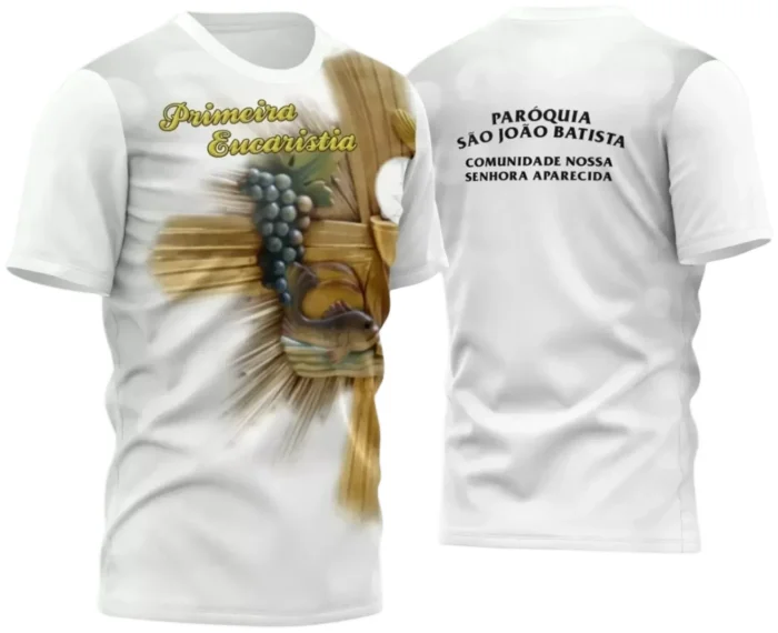Arte Vetor Camisa Religião - Eucaristia 