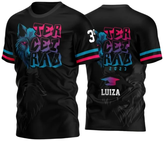 Arte Vetor Camisa Terceirão Lobo - Silk - Sublimação