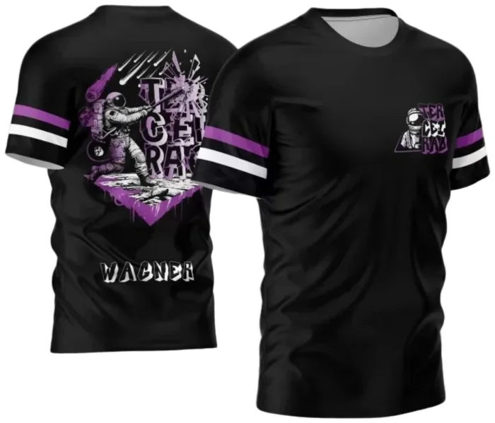 Arte Vetor Estampa Camisa Terceirão Astronauta 2024 - Modelo 01