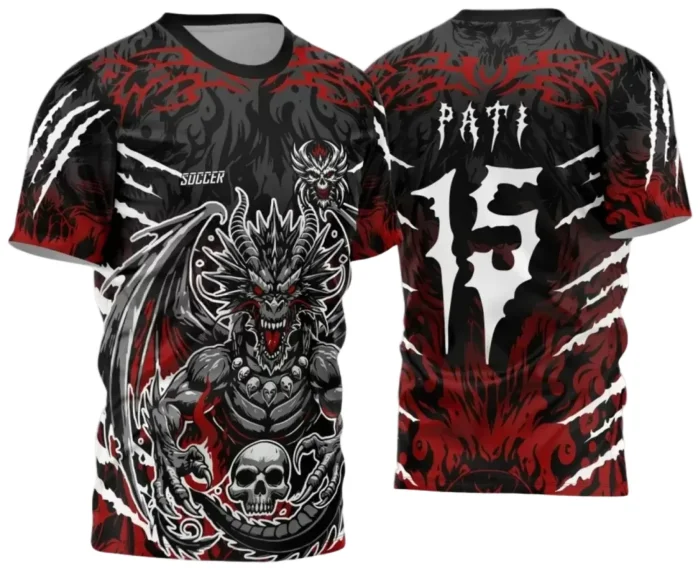 Camisa Interclasse Dragão: Design Caveira para Sublimação