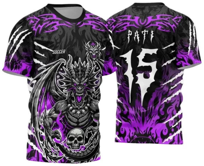 Camisa Interclasse Dragão: Design Caveira para Sublimação