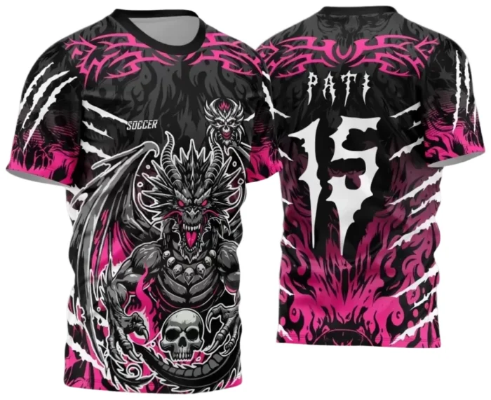 Camisa Interclasse Dragão: Design Caveira para Sublimação