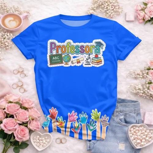 Camiseta Confortável para Professoras – Uso Diário Escolar | Doces Desenhos
