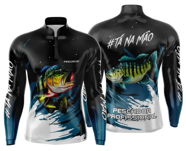 Camiseta de Pesca Esportiva Personalizada