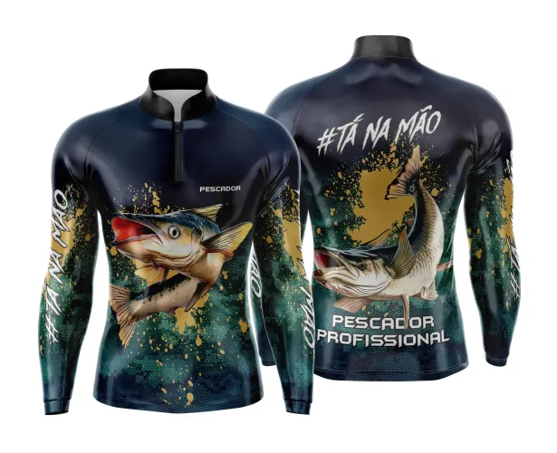 Camiseta de Pesca Esportiva Personalizada