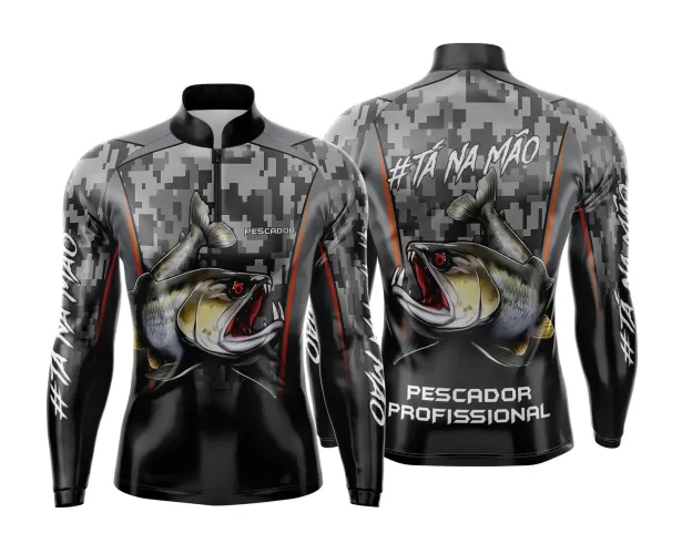 Camiseta de Pesca Esportiva Personalizada
