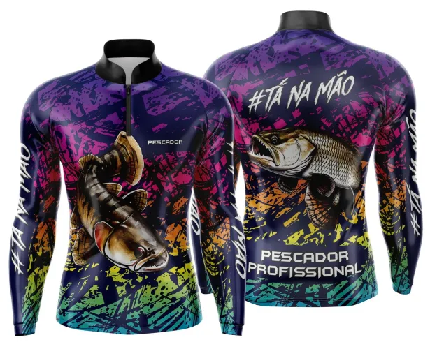 Camiseta de Pesca Esportiva Personalizada