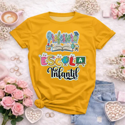 Camiseta para Professoras da Educação Infantil | Doces Desenhos