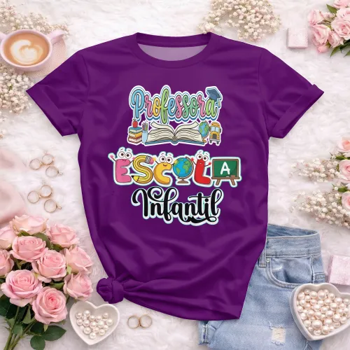 Camiseta para Professoras da Educação Infantil | Doces Desenhos