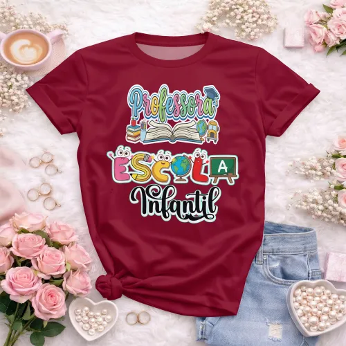 Camiseta para Professoras da Educação Infantil | Doces Desenhos