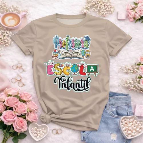 Camiseta para Professoras da Educação Infantil | Doces Desenhos