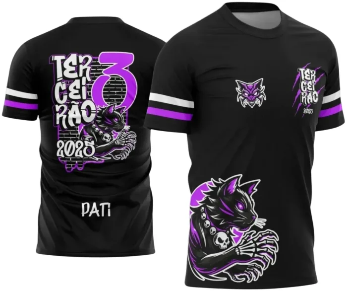 Camiseta Terceirão Arte Gatinho Sinistro – Estilo Único