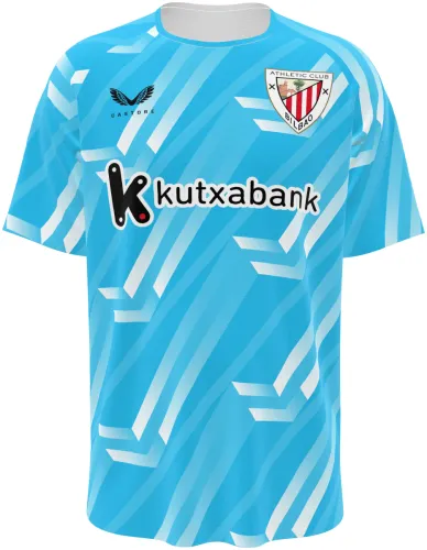 Camisa terceiro uniforme do Athletic Club 2026 - 2027 azul-celeste com setas brancas, frente e costas