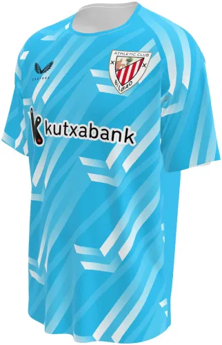 Camisa terceiro uniforme do Athletic Club 2026 - 2027 azul-celeste com setas brancas, frente e costas