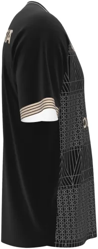 Camisa de centenário do Borussia Dortmund 2025 - 2026 preta com linhas douradas, frente e costas