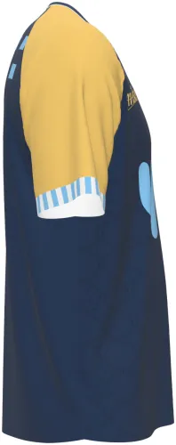 Camisa terceiro uniforme do BSC Young Boys 2026 - 2027 azul-marinho com mangas amarelas, frente e costas