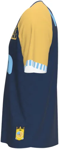 Camisa terceiro uniforme do BSC Young Boys 2026 - 2027 azul-marinho com mangas amarelas, frente e costas