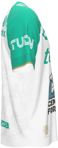 Camisa visitante do Club León 2026 - 2027 branca com mangas verdes, frente e costas