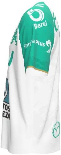 Camisa visitante do Club León 2026 - 2027 branca com mangas verdes, frente e costas
