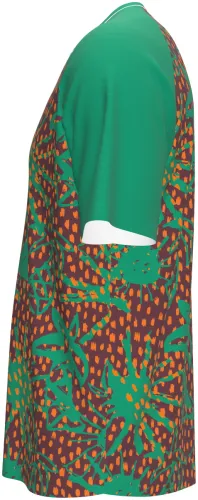 Camisa de pré-jogo da Costa do Marfim 2026 com padrão de tecido africano, frente e costas