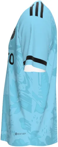 Camisa conceito do Inter Miami 2026 azul-claro com folhagem tropical, frente e costas