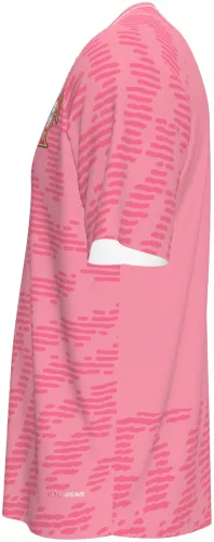 Camisa de goleiro de Portugal 2026 rosa-claro com tigrado tom sobre tom, frente e costas