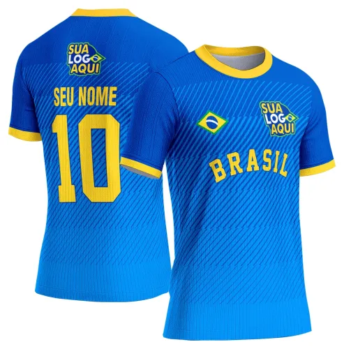 Estampa Brasil 2026 para camiseta, ideal para sublimação, DTF e personalização de peças esportivas.