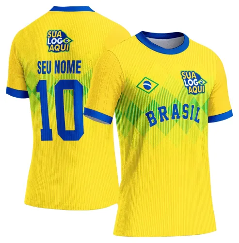 Estampa Brasil torcida brasileira 2026, ideal para camisetas de futebol e peças comemorativas.