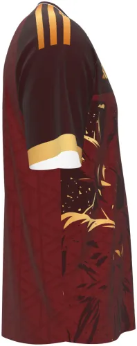 Camisa conceito da Alemanha 2026 bordô com águia dourada em chamas, frente e costas