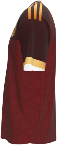 Camisa conceito da Alemanha 2026 bordô com águia dourada em chamas, frente e costas