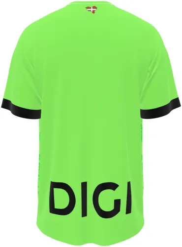 Camisa de goleiro do Athletic Club 2026 - 2027 verde-limão com textura de pincel, frente e costas