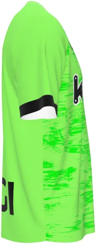 Camisa de goleiro do Athletic Club 2026 - 2027 verde-limão com textura de pincel, frente e costas