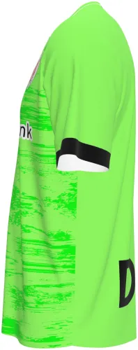 Camisa de goleiro do Athletic Club 2026 - 2027 verde-limão com textura de pincel, frente e costas