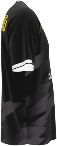 Camisa visitante do Borussia Dortmund 2026 - 2027 preta com raios cinza, frente e costas