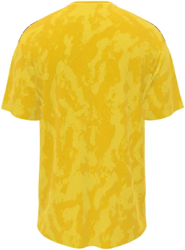 Camisa de goleiro de Cabo Verde 2026 amarela com camuflado tom sobre tom, frente e costas